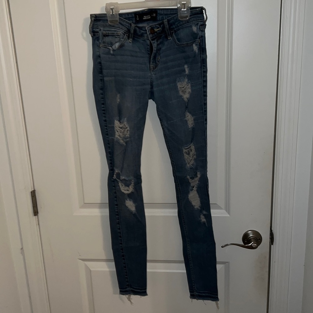 Hollister low rise ripped jeans